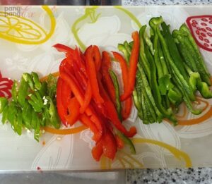 마이셰프 고추잡채 야채 손질